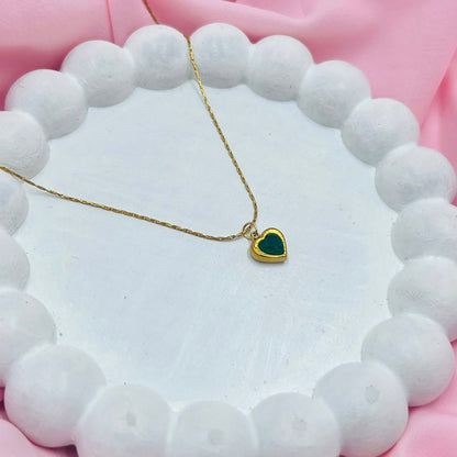 Green Heart Necklace