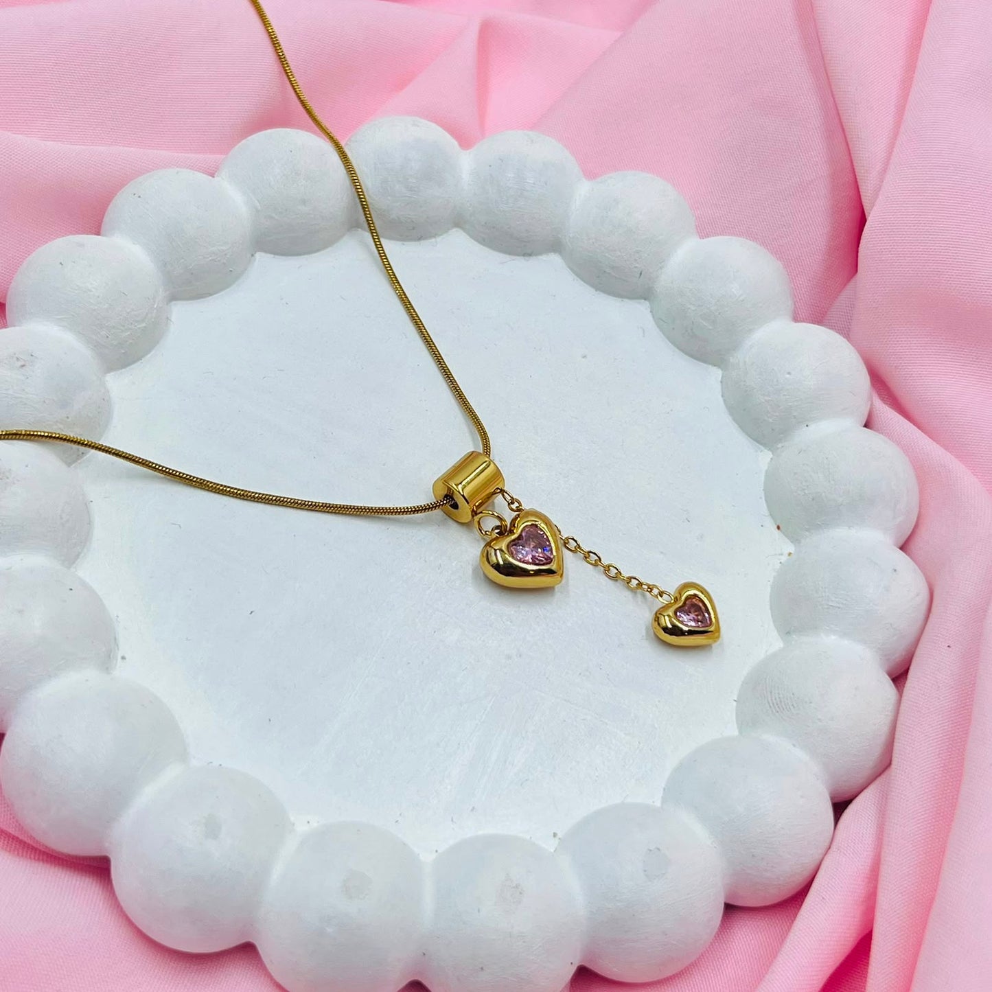 Pink Heart Necklace