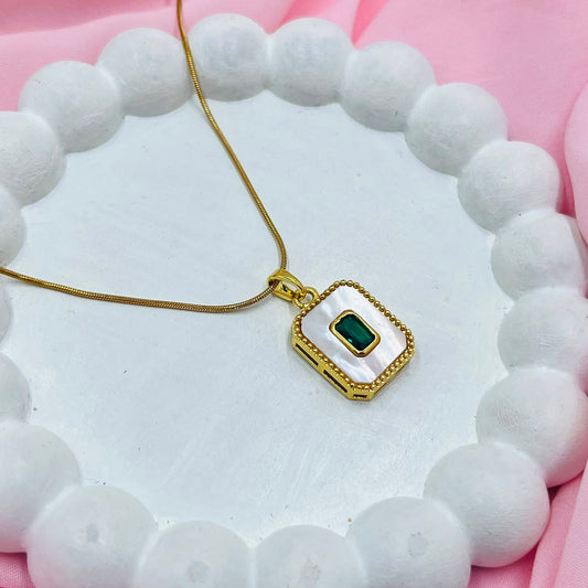 Green Gem Cable Chain