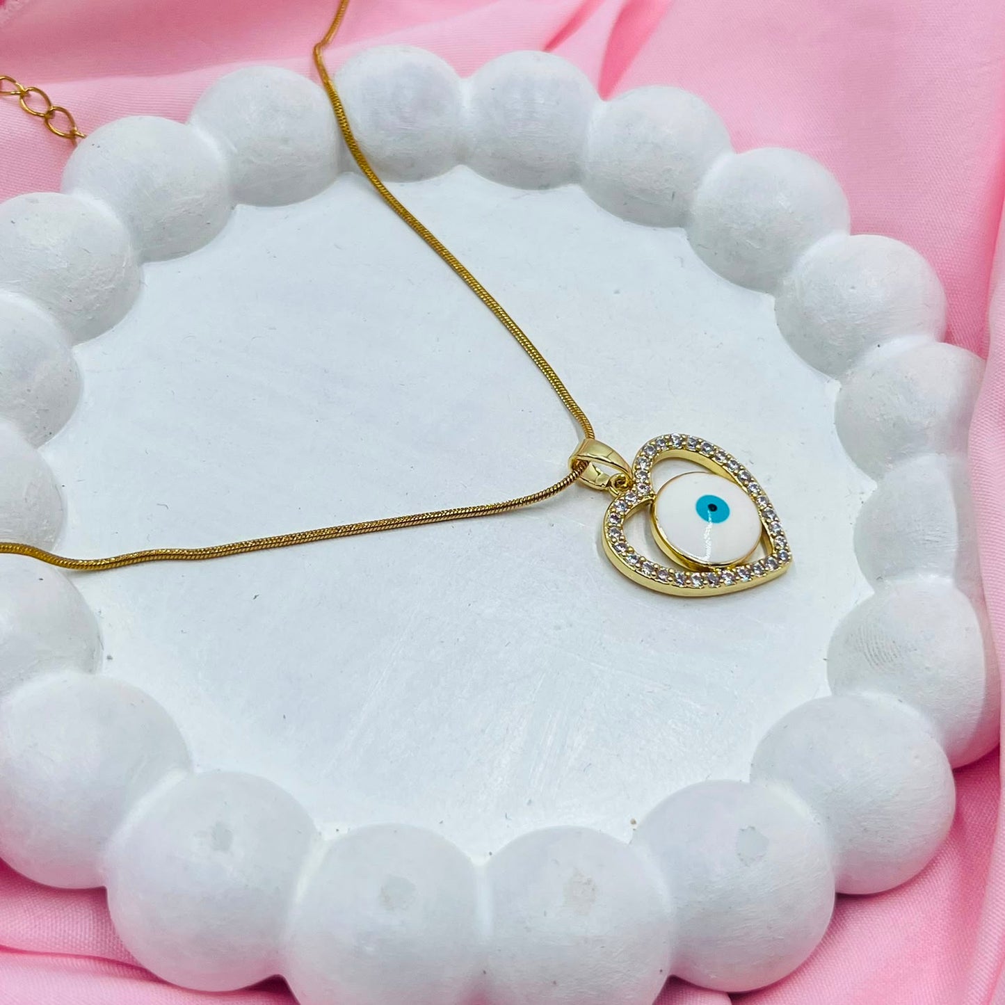 Heart Evil Eye Necklace