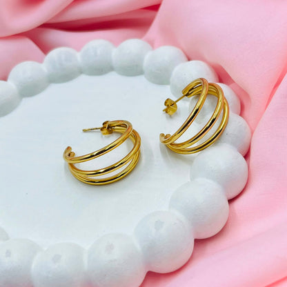 Emerald Hoop  Earrings