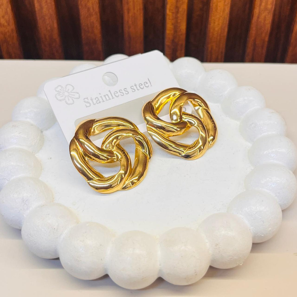Filled Round Earrings