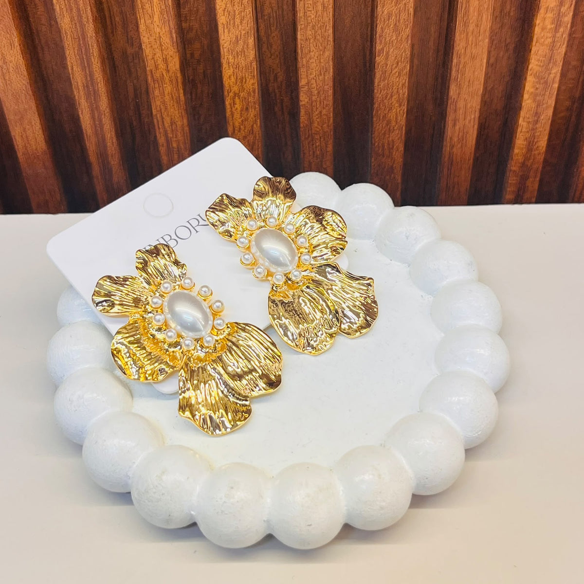 Gold Plated Pearl Earring